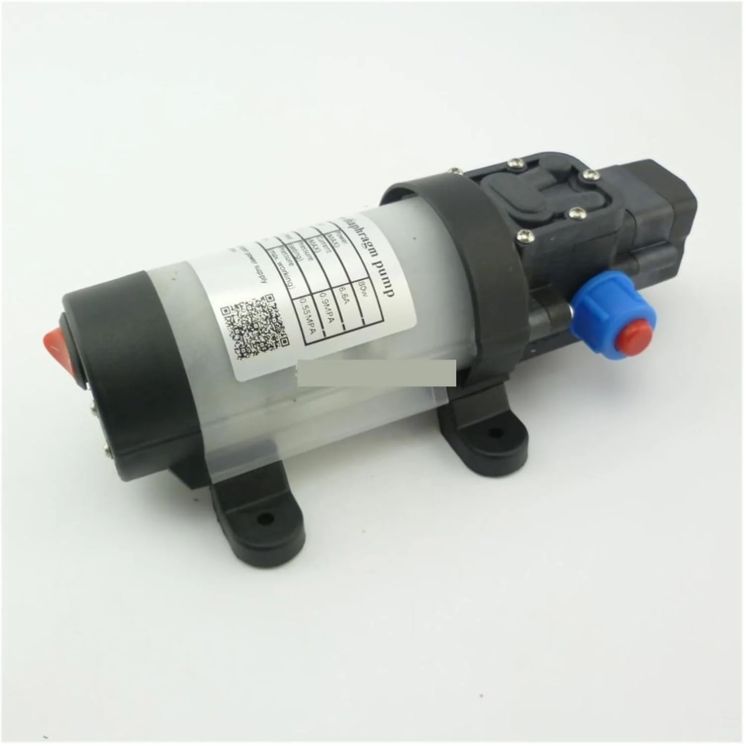 پمپ دیافراگمی، پمپ آب برقی DC فشار قوی خود مکش دیافراگمی 12 ولت 24 ولت 80 وات سوئیچ اتوماتیک (DC12)