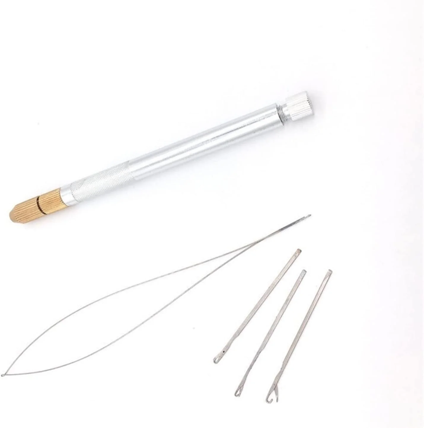 مجموعه سوزن نخ کن BOSSGE با نگهدارنده طلایی برای ابزار حلقه های کوچک، 1 ست ابزار اکستنشن مو، سوزن های بافتنی جدید، 3 عدد سوزن قلاب بافی آلومینیومی مجموعه سوزن نخ کن BOSSGE با نگهدارنده طلایی برای ابزار حلقه های کوچک، 1 ست ابزار اکستنشن مو، سوزن های بافتنی جدید، 3 عدد سوزن قلاب بافی آلومینیومی