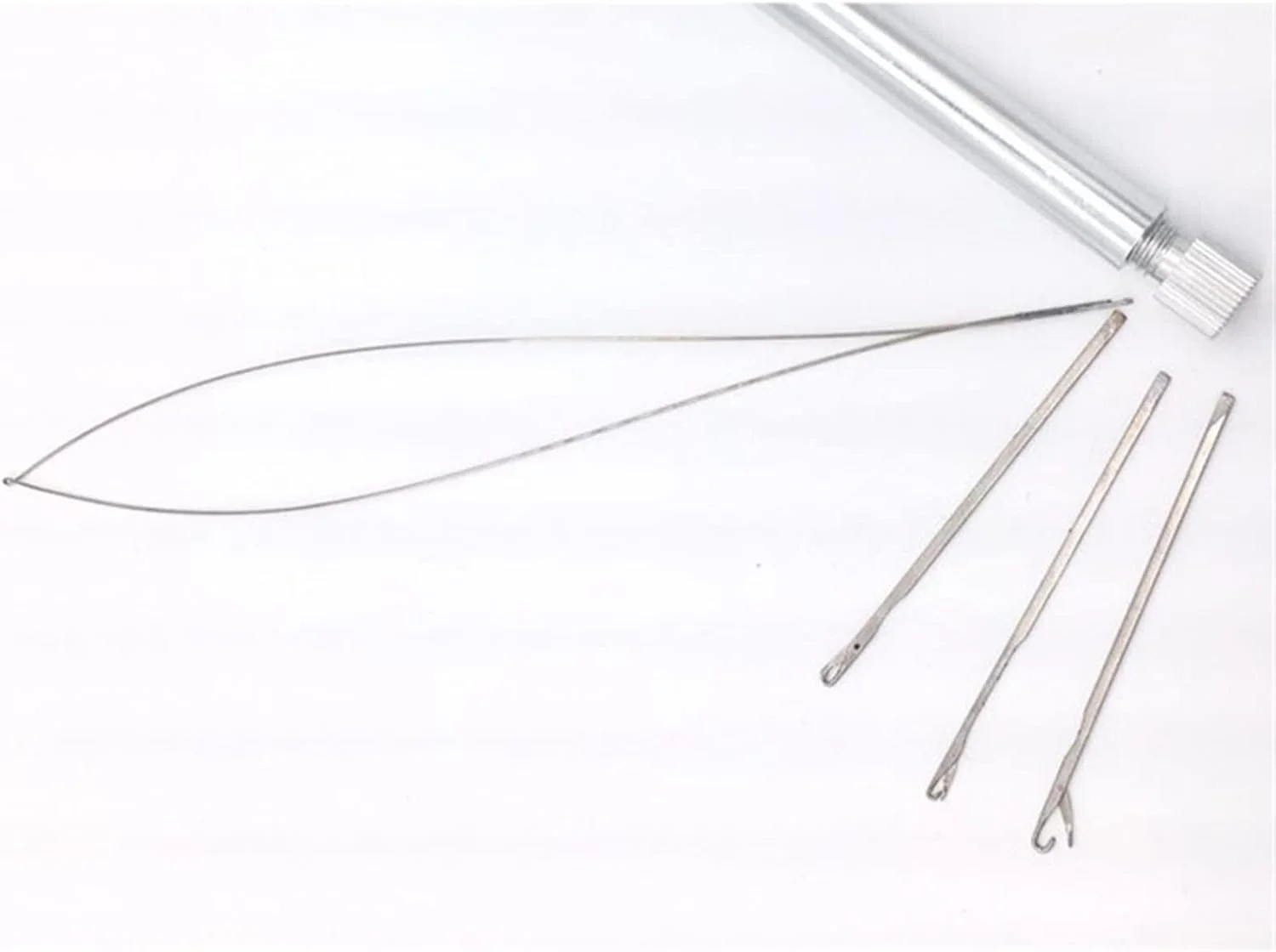 مجموعه سوزن نخ کن BOSSGE با نگهدارنده طلایی برای ابزار حلقه های کوچک، 1 ست ابزار اکستنشن مو، سوزن های بافتنی جدید، 3 عدد سوزن قلاب بافی آلومینیومی مجموعه سوزن نخ کن BOSSGE با نگهدارنده طلایی برای ابزار حلقه های کوچک، 1 ست ابزار اکستنشن مو، سوزن های بافتنی جدید، 3 عدد سوزن قلاب بافی آلومینیومی