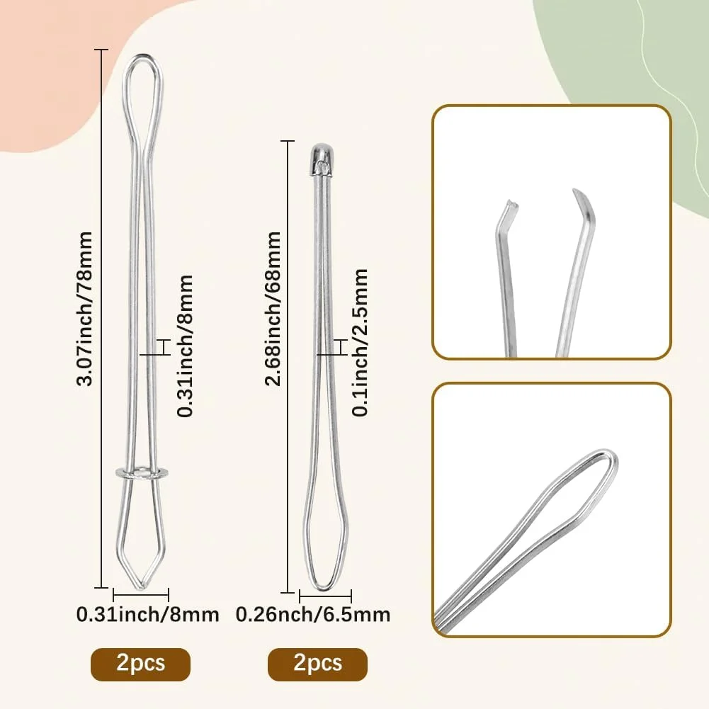 مجموعه ابزار خیاطی 4 عددی CABODYALS شامل 2 مدل گیره بند کشی، سوزن نخ کش فلزی الاستیک DIY، ابزار نخ کشی آسان و سریع برای هودی، شلوارک و شلوار ورزشی مجموعه ابزار خیاطی 4 عددی CABODYALS شامل 2 مدل گیره بند کشی، سوزن نخ کش فلزی الاستیک DIY، ابزار نخ کشی آسان و سریع برای هودی، شلوارک و شلوار ورزشی