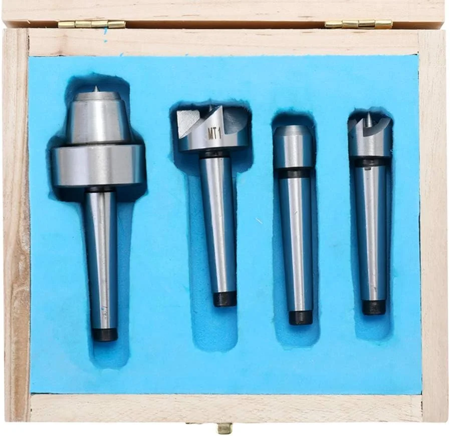 مرکز ثابت، مجموعه 4 عددی انگشتانه MT1 برای ابزار تراشکاری چوب و فلز، فولادی، چند منظوره و مستحکم مرکز ثابت، مجموعه 4 عددی انگشتانه MT1 برای ابزار تراشکاری چوب و فلز، فولادی، چند منظوره و مستحکم