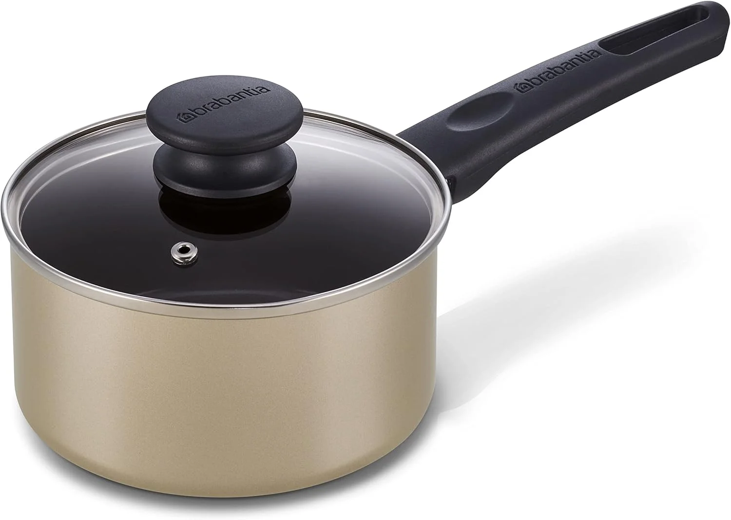 ست 7 پارچه ظروف پخت و پز Brabantia Start 2 Cook (تابه، قابلمه سس، قابلمه 28 سانتی متری، قابلمه 20 سانتی متری و 3 درب) با پوشش نچسب و دسته های باکلیت مقاوم در برابر حرارت، شامپاین ست 7 پارچه ظروف پخت و پز Brabantia Start 2 Cook (تابه، قابلمه سس، قابلمه 28 سانتی متری، قابلمه 20 سانتی متری و 3 درب) با پوشش نچسب و دسته های باکلیت مقاوم در برابر حرارت، شامپاین