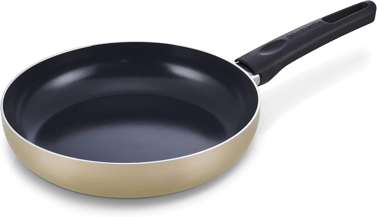 ست 7 پارچه ظروف پخت و پز Brabantia Start 2 Cook (تابه، قابلمه سس، قابلمه 28 سانتی متری، قابلمه 20 سانتی متری و 3 درب) با پوشش نچسب و دسته های باکلیت مقاوم در برابر حرارت، شامپاین ست 7 پارچه ظروف پخت و پز Brabantia Start 2 Cook (تابه، قابلمه سس، قابلمه 28 سانتی متری، قابلمه 20 سانتی متری و 3 درب) با پوشش نچسب و دسته های باکلیت مقاوم در برابر حرارت، شامپاین