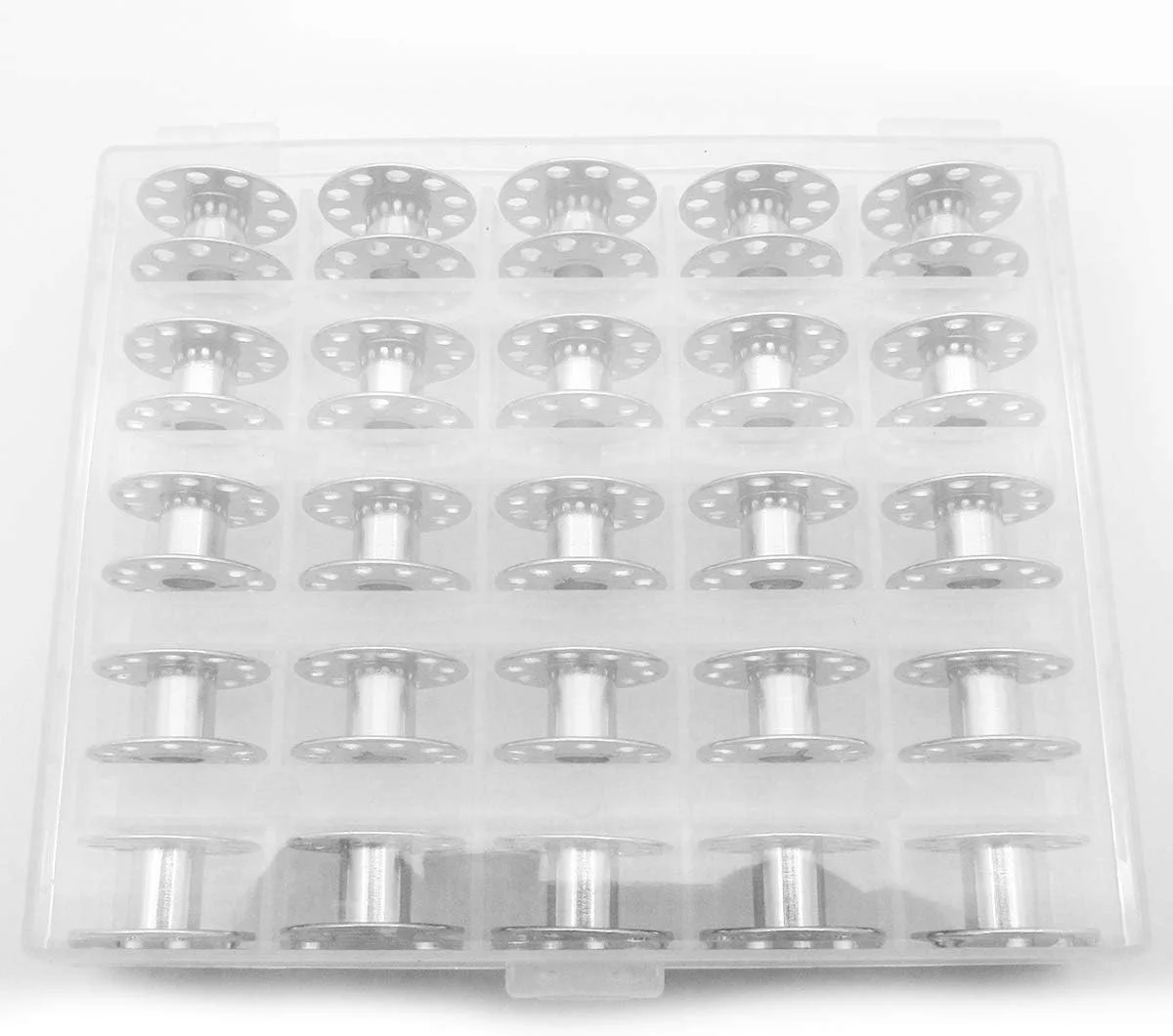 ckpsms KUNPENG - #2518-25pcs با جعبه جعبه ماسوره + 25 عدد ماسوره فولادی برای چرخ خیاطی های کلاس 15 کنمور وایکینگ وایت سینگر