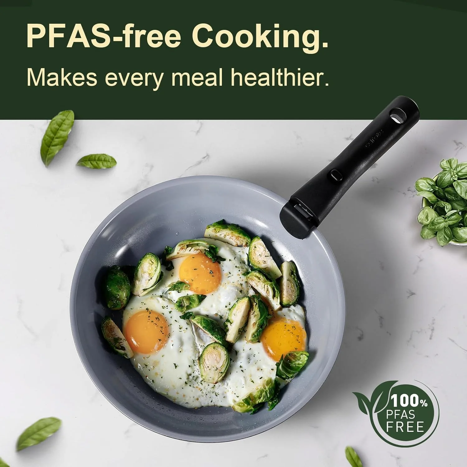 ست 19 پارچه ظروف آشپزی سرامیکی CAROTE، ست قابلمه و تابه نچسب و غیر سمی، ظروف القایی، ست ظروف آشپزخانه، ست قابلمه برای پخت و پز سالم، خاکستری ست 19 پارچه ظروف آشپزی سرامیکی CAROTE، ست قابلمه و تابه نچسب و غیر سمی، ظروف القایی، ست ظروف آشپزخانه، ست قابلمه برای پخت و پز سالم، خاکستری