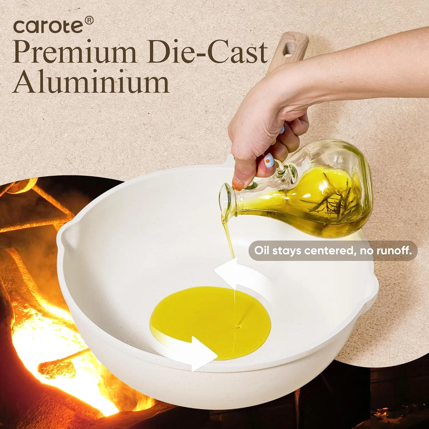 ست ظروف آشپزی 21 پارچه نچسب CAROTE ست ظروف آشپزی 21 پارچه نچسب CAROTE