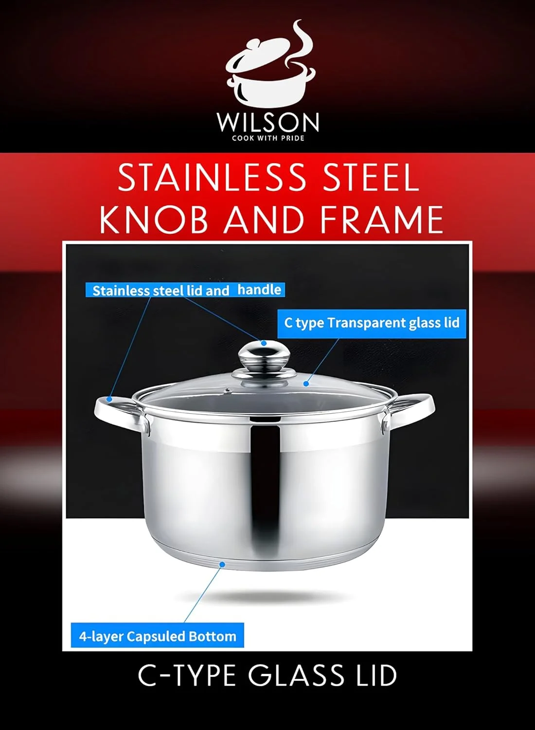 Cuisine Art Wilson Stainless Steel Cookware Set, 12-Piece, Casseroles, Saucepan, Fry Pan, Ergonomic Handles, All Cooktop Compatible, Dishwasher Safe, Durable, Stylish Kitchen Essentials Cuisine Art Wilson Stainless Steel Cookware Set, 12-Piece, Casseroles, Saucepan, Fry Pan, Ergonomic Handles, All Cooktop Compatible, Dishwasher Safe, Durable, Stylish Kitchen Essentials