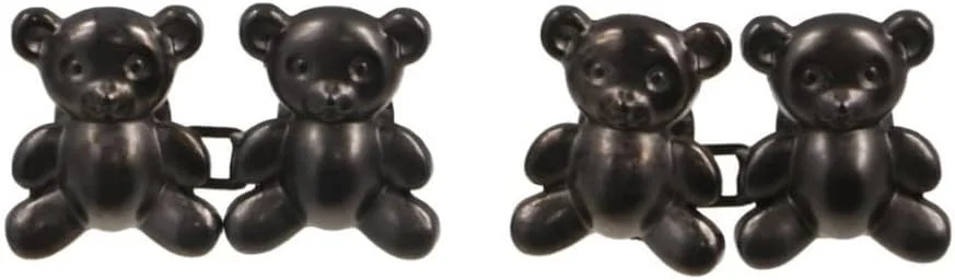 6 Pair Cute Mini Bear Waist Buckle, No Sew Detachable Waist Body Fit Tighten Buckles, Adjustable Jeans Button Pins