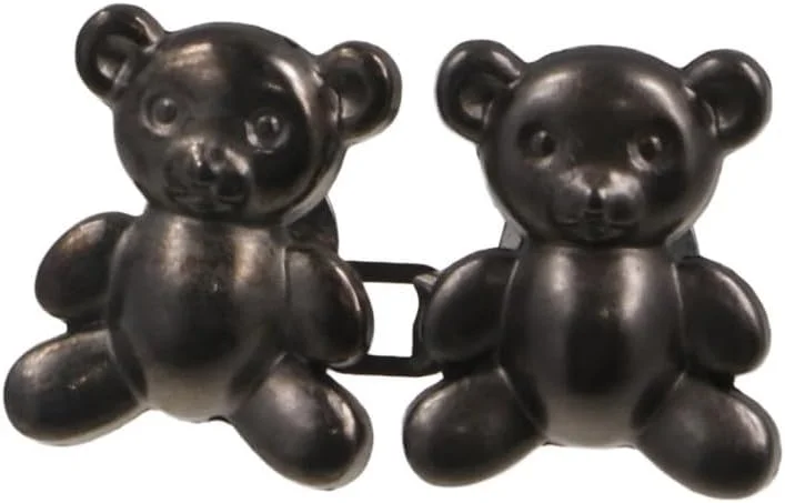 6 Pair Cute Mini Bear Waist Buckle, No Sew Detachable Waist Body Fit Tighten Buckles, Adjustable Jeans Button Pins