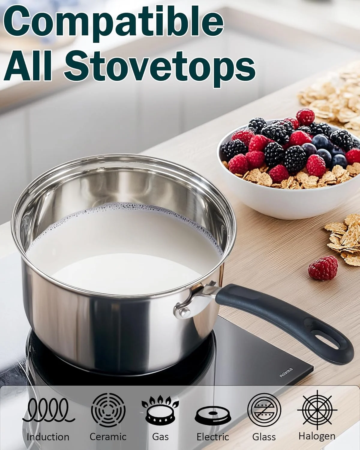 ست ظروف پخت و پز ۱۰ پارچه استیل Cook N Home ست ظروف پخت و پز ۱۰ پارچه استیل Cook N Home