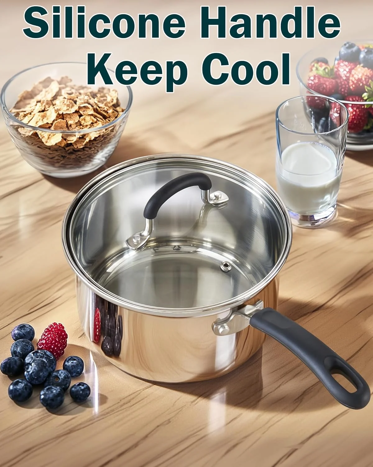 ست ظروف پخت و پز ۱۰ پارچه استیل Cook N Home ست ظروف پخت و پز ۱۰ پارچه استیل Cook N Home