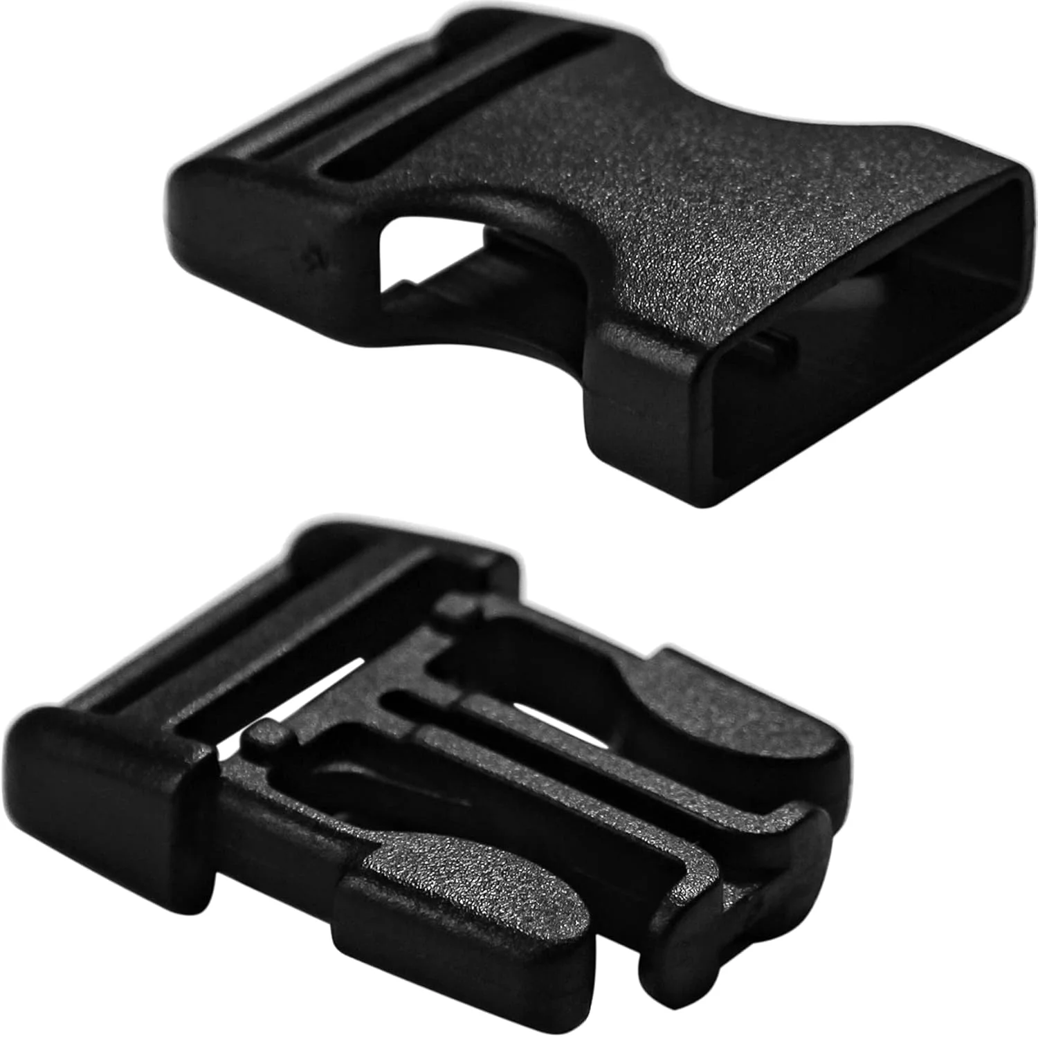 LASIGHT Set of Plastic Buckle Quick Side Release Dual Adjustable No Sewing & Tri-Glide Slide Clip fit Nylon Webbing Strap