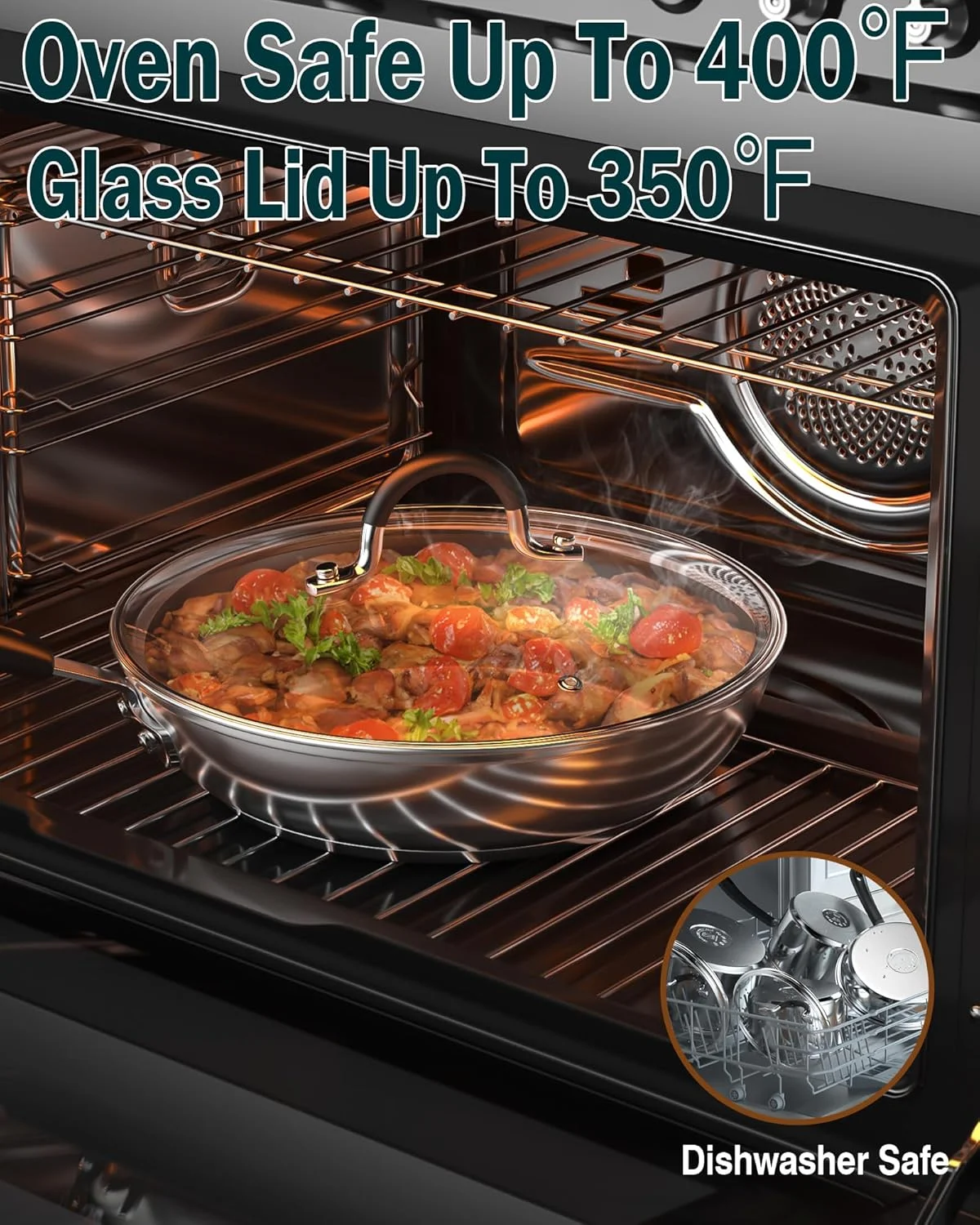 ست ظروف پخت و پز ۱۰ پارچه استیل Cook N Home ست ظروف پخت و پز ۱۰ پارچه استیل Cook N Home
