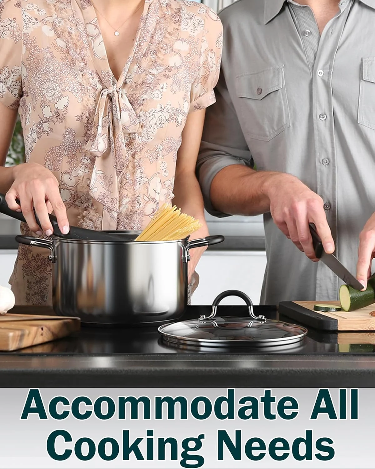 ست ظروف پخت و پز ۱۰ پارچه استیل Cook N Home ست ظروف پخت و پز ۱۰ پارچه استیل Cook N Home