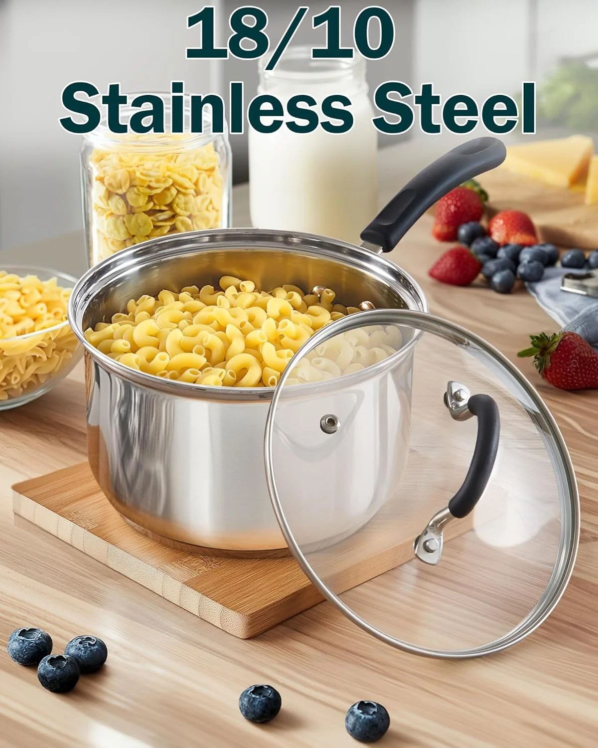ست ظروف پخت و پز ۱۰ پارچه استیل Cook N Home ست ظروف پخت و پز ۱۰ پارچه استیل Cook N Home