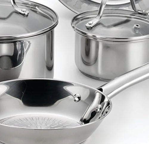 ست ظروف پخت و پز استیل ضد زنگ 12 پارچه T-fal Performa، مناسب برای اجاق های القایی، قابل استفاده در فر و گریل تا دمای 260 درجه سانتیگراد، قابل شستشو در ماشین ظرفشویی، نقره ای ست ظروف پخت و پز استیل ضد زنگ 12 پارچه T-fal Performa، مناسب برای اجاق های القایی، قابل استفاده در فر و گریل تا دمای 260 درجه سانتیگراد، قابل شستشو در ماشین ظرفشویی، نقره ای