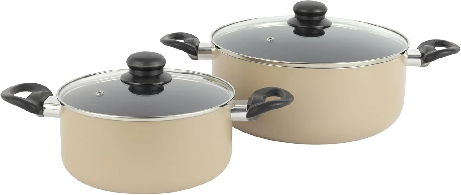 Royalford 5 Piece Non-Stick Cookware Set- RF11973 Aluminum Body with 3 Layer Coating CD Base, Bakelite Handles and Tempered Glass Lid Royalford 5 Piece Non-Stick Cookware Set- RF11973 Aluminum Body with 3 Layer Coating CD Base, Bakelite Handles and Tempered Glass Lid