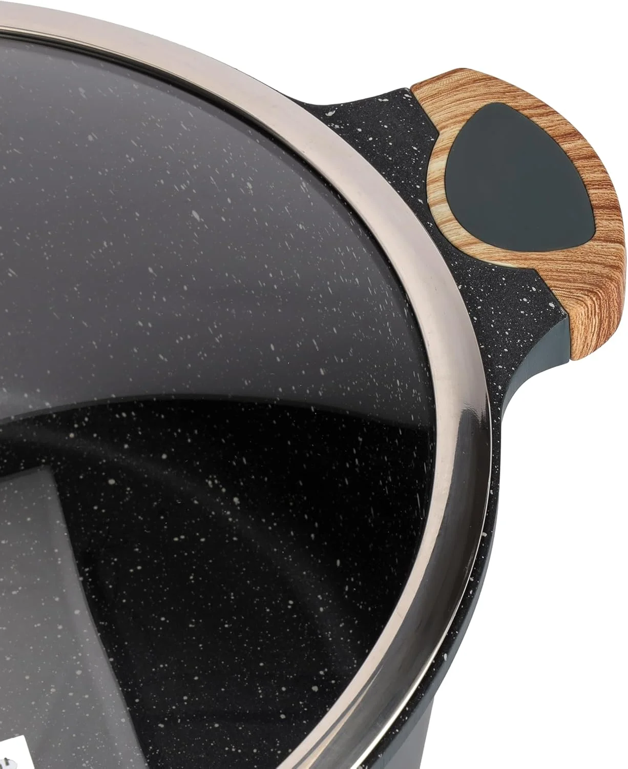 ست ظروف پخت و پز نچسب آلومینیومی Royalford مدل RF12508 با روکش گرانیتی، دسته و دستگیره چوبی، درب شیشه ای حرارت دیده با قاب فولادی، مناسب برای همه اجاق ها، 10 تکه ست ظروف پخت و پز نچسب آلومینیومی Royalford مدل RF12508 با روکش گرانیتی، دسته و دستگیره چوبی، درب شیشه ای حرارت دیده با قاب فولادی، مناسب برای همه اجاق ها، 10 تکه