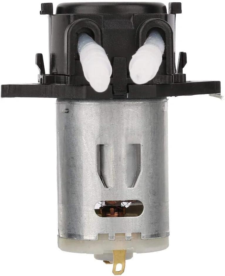 پمپ های دوزینگ پریستالتیک Keenso DC 12 V، پمپ دوزینگ 3 × 5 میلی متر با سر پریستالتیک پمپ آب مایع شیمیایی پمپ آب مینیاتوری اتوماتیک برای آزمایشگاه شیمیایی تحلیلی آکواریوم (مشکی)
