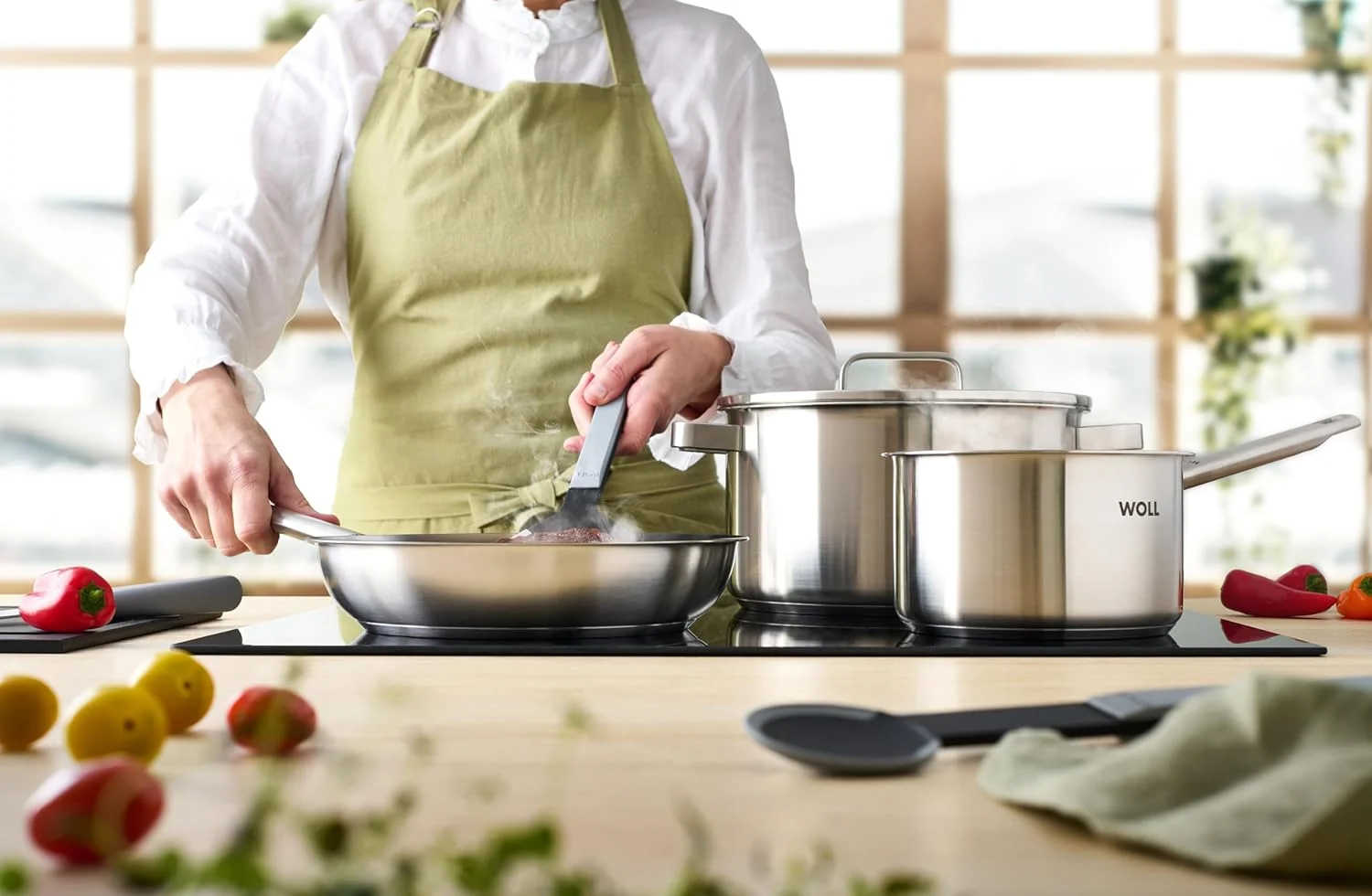 ست قابلمه استیل WOLL - ست 10 تکه قابلمه، مناسب برای اجاق گازهای القایی، مناسب برای همه اجاق گازها، قابل شستشو در ماشین ظرفشویی، مقاوم در برابر خوردگی ست قابلمه استیل WOLL - ست 10 تکه قابلمه، مناسب برای اجاق گازهای القایی، مناسب برای همه اجاق گازها، قابل شستشو در ماشین ظرفشویی، مقاوم در برابر خوردگی