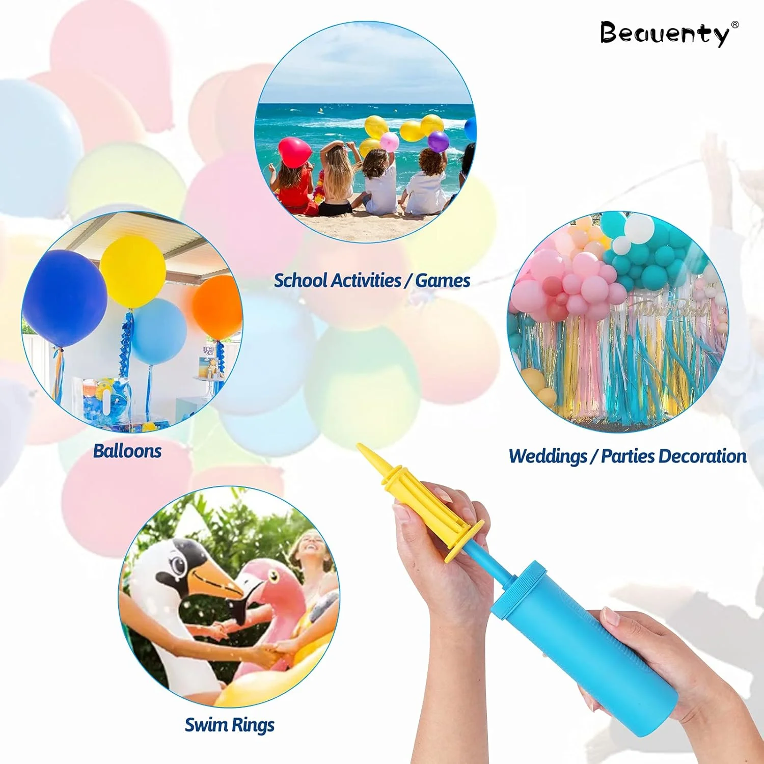 تلمبه دستی بادکنک Beauenty، تلمبه دستی دستی - تلمبه های بادی دو طرفه برای بادکنک ها، توپ های ورزشی، توپ های یوگا، شناورهای استخر (1 عدد رنگ تصادفی) تلمبه دستی بادکنک Beauenty، تلمبه دستی دستی - تلمبه های بادی دو طرفه برای بادکنک ها، توپ های ورزشی، توپ های یوگا، شناورهای استخر (1 عدد رنگ تصادفی)