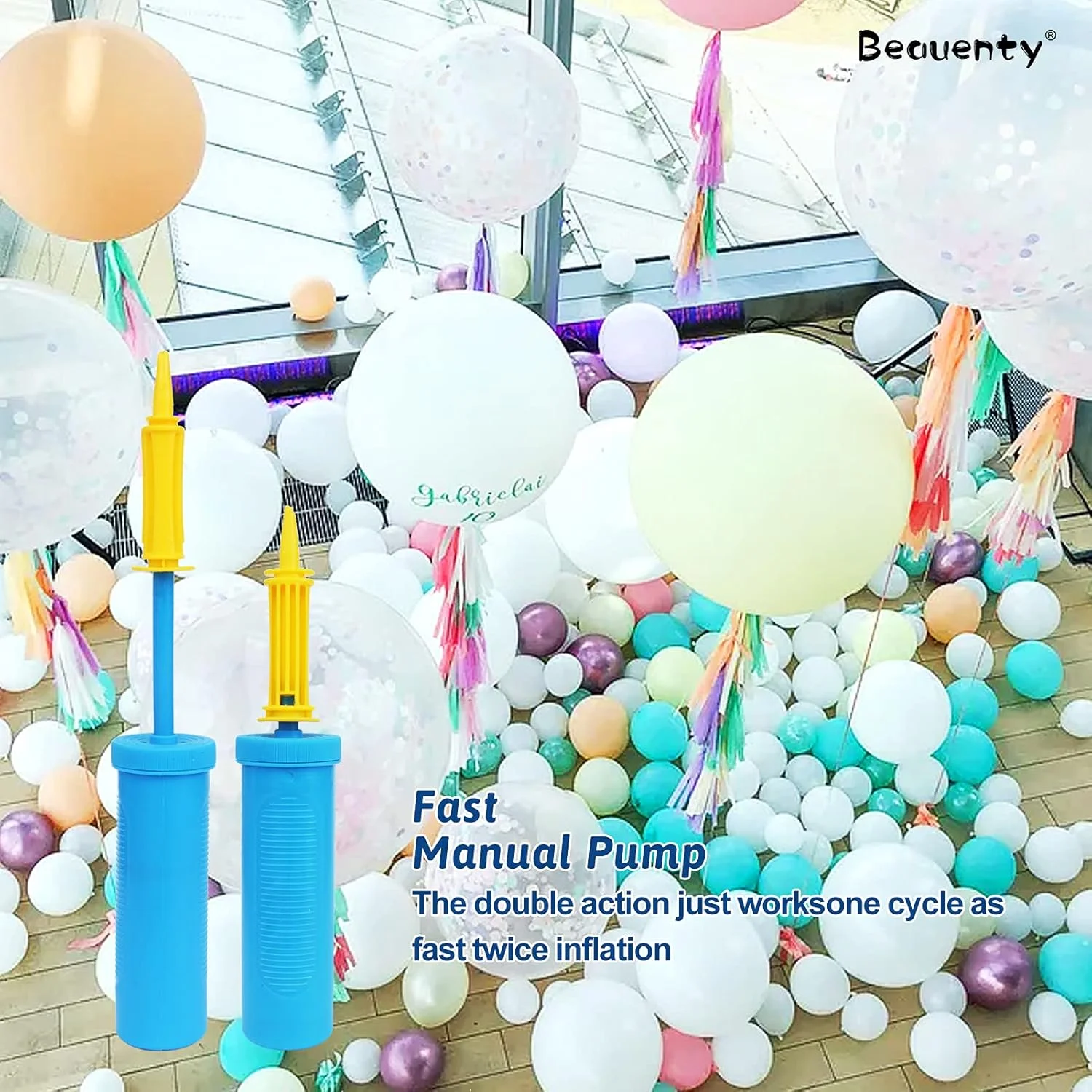 تلمبه دستی بادکنک Beauenty، تلمبه دستی دستی - تلمبه های بادی دو طرفه برای بادکنک ها، توپ های ورزشی، توپ های یوگا، شناورهای استخر (1 عدد رنگ تصادفی) تلمبه دستی بادکنک Beauenty، تلمبه دستی دستی - تلمبه های بادی دو طرفه برای بادکنک ها، توپ های ورزشی، توپ های یوگا، شناورهای استخر (1 عدد رنگ تصادفی)