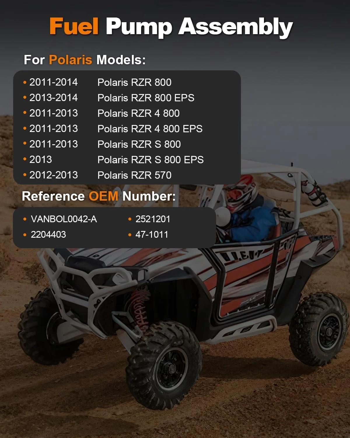 مجموعه پمپ سوخت VANBOL 2521201 سازگار با پولاریس RZR 800 EPS 4 S مدل های 2011 2012 2013 2014 و RZR 570 EFI Razor مدل های 2012 2013 جایگزین 47-1011 2204403
