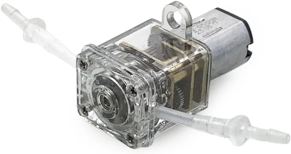 پمپ پریستالتیک OUNA، پمپ دوزینگ 3 ولت، مینی پمپ مایع خود مکش 1 میلی لیتر در دقیقه، پمپ آب با لوله سیلیکونی برای آکواریوم، آزمایشگاه، تجزیه و تحلیل شیمیایی، 1 میلی متر ID x 2 میلی متر OD