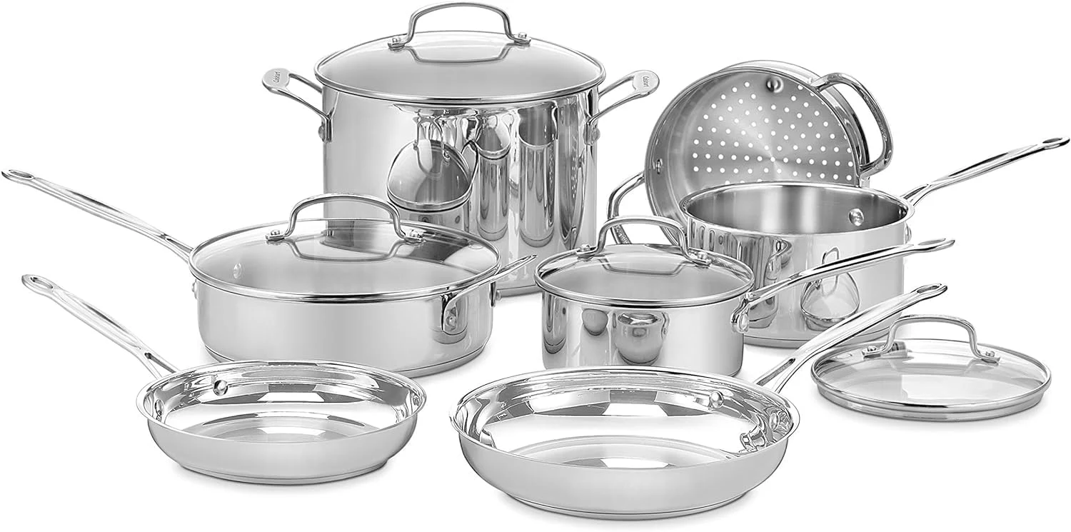 ست ظروف آشپزی 11 پارچه Cuisinart، مجموعه استیل کلاسیک Chef's مدل 77-11G ست ظروف آشپزی 11 پارچه Cuisinart، مجموعه استیل کلاسیک Chef's مدل 77-11G