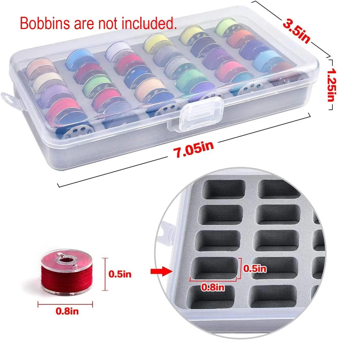 CKPSMS Brand -#KP-19157 BB-30 جعبه نگهداری ماسوره / جعبه خیاطی، سازمان دهنده نخ، گنجایش 60 عدد ماسوره (نوع: 60 سوراخ) CKPSMS Brand -#KP-19157 BB-30 جعبه نگهداری ماسوره / جعبه خیاطی، سازمان دهنده نخ، گنجایش 60 عدد ماسوره (نوع: 60 سوراخ)