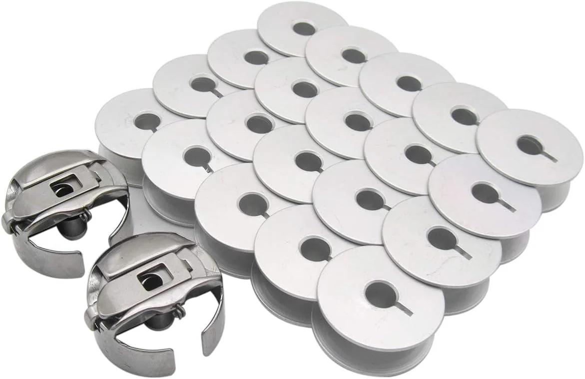 CKPSMS Brand - #BC-DBM(Z2)-NBL "M" استایل قاب ماکو بزرگ/ماکو مناسب برای TAJIMA BARUDAN&TIN Lizzie Ansley Quilting (2 عدد قاب ماکو + 20 عدد ماکو)
