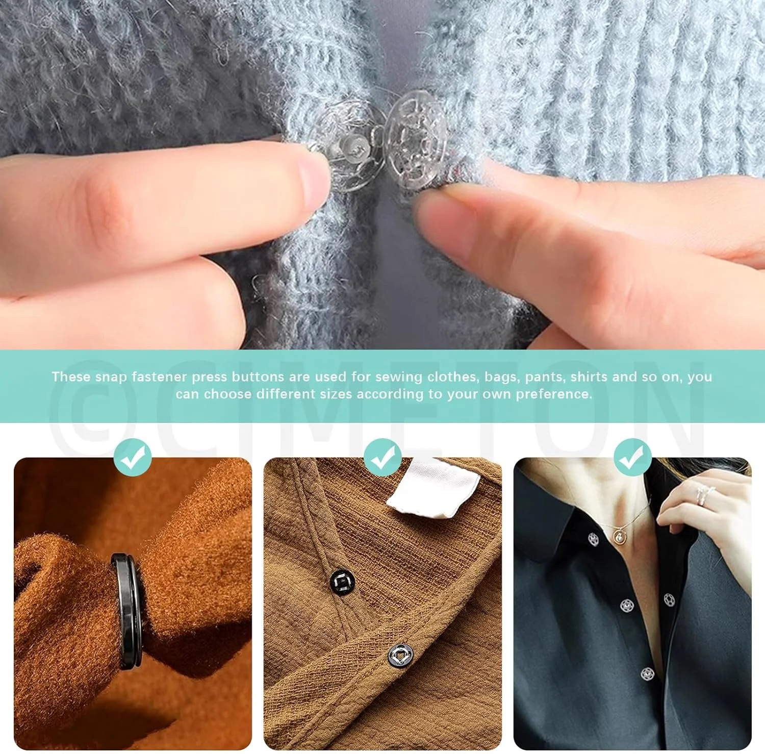 سیمتون 130 عدد دکمه تزئینی رزین پلاستیکی بزرگ برای ساخت صنایع دستی، خیاطی و لباس