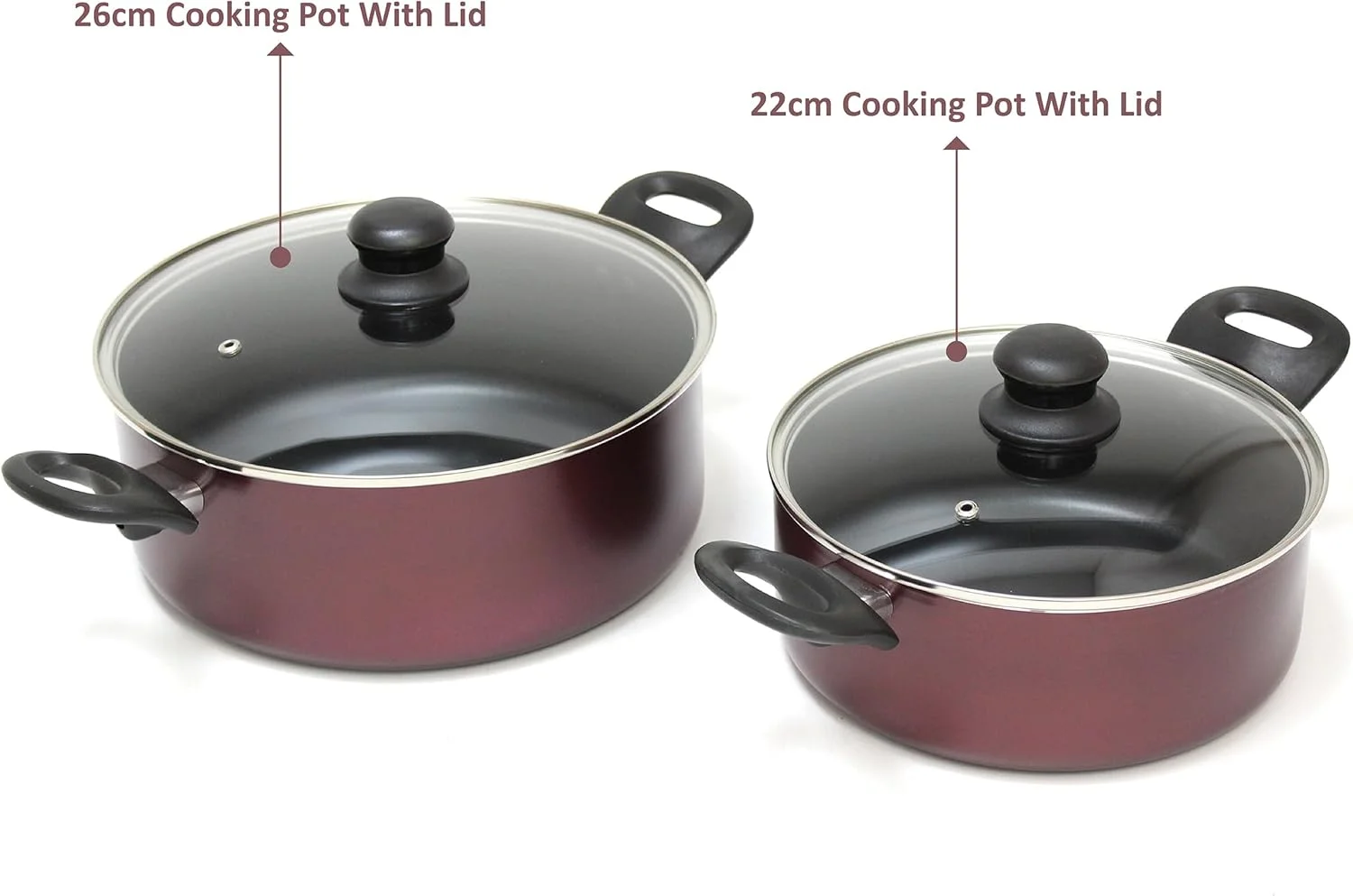 ست ظروف پخت و پز 9 پارچه نچسب حرفه ای BLACKSTONE مدل AR090 - تابه سرخ کن | قابلمه سس با درب شیشه ای | 2 قابلمه پخت و پز با درب شیشه ای | 2 ست قاشق پلاستیکی