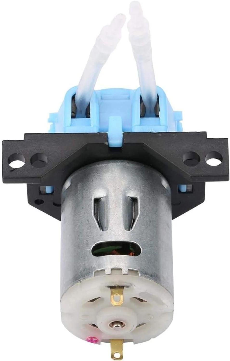 پمپ دوزینگ 12V/24V DC، پمپ پریستالتیک خود مکش با قابلیت تنظیم جهت جریان به همراه کانکتور برای آکواریوم، آزمایشگاه و آنالیز مواد شیمیایی