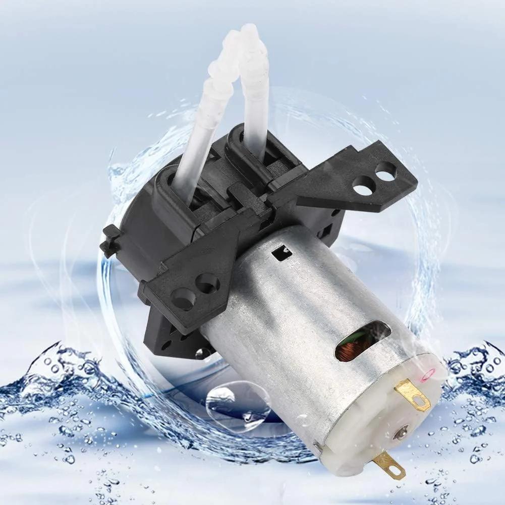 پمپ دوزینگ DC با ولتاژ 12V/24V، پمپ پریستالتیک خود مکش با قابلیت تنظیم جهت جریان به همراه کانکتور برای آزمایشگاه آکواریوم و تجزیه و تحلیل مواد شیمیایی (مشکی 24V 2 * 4)، انواع پمپ ها و لوازم جانبی دیگر