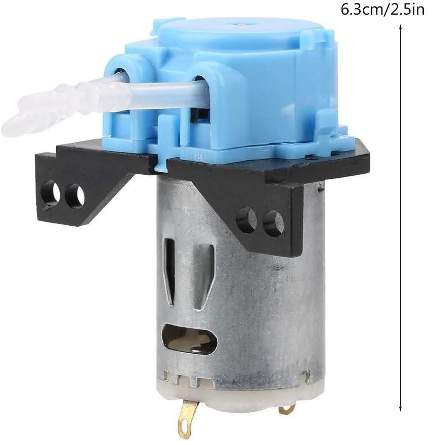پمپ دوزینگ 12V/24V DC، پمپ پریستالتیک خود مکش با قابلیت تنظیم جهت جریان به همراه کانکتور برای آکواریوم، آزمایشگاه و آنالیز مواد شیمیایی