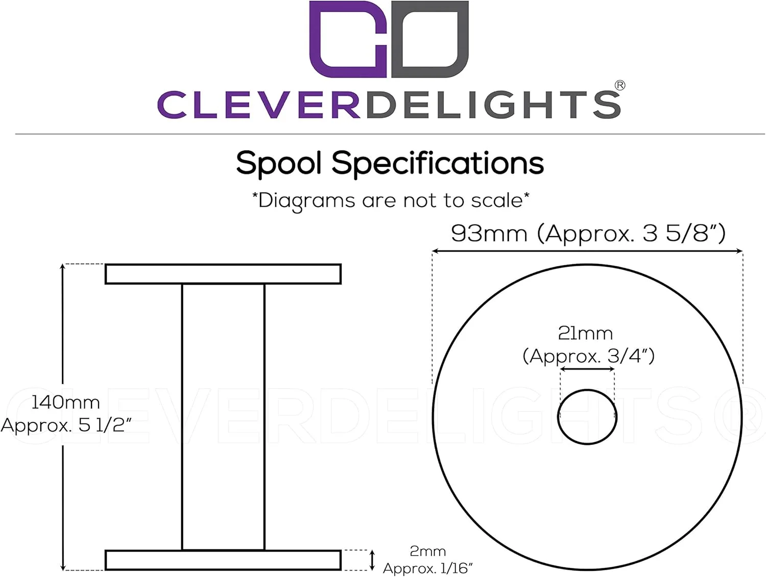 قرقره پلاستیکی CleverDelights - 14 x 9.2 سانتی متر - سفید - بسته 10 عددی قرقره پلاستیکی CleverDelights - 14 x 9.2 سانتی متر - سفید - بسته 10 عددی
