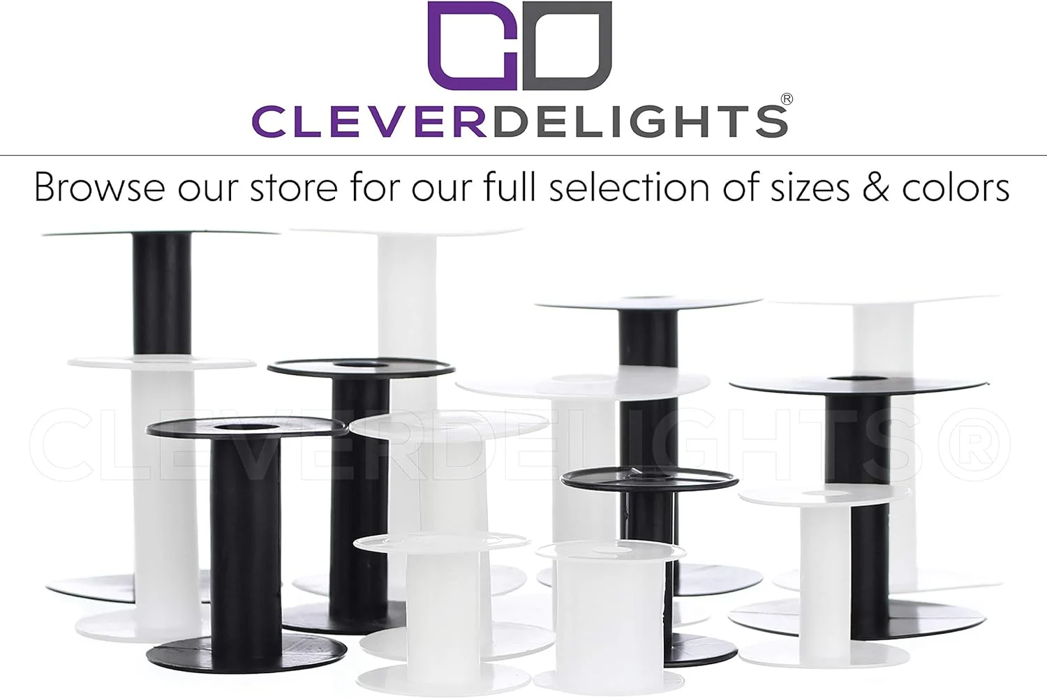 قرقره پلاستیکی CleverDelights - 14 x 9.2 سانتی متر - سفید - بسته 10 عددی قرقره پلاستیکی CleverDelights - 14 x 9.2 سانتی متر - سفید - بسته 10 عددی