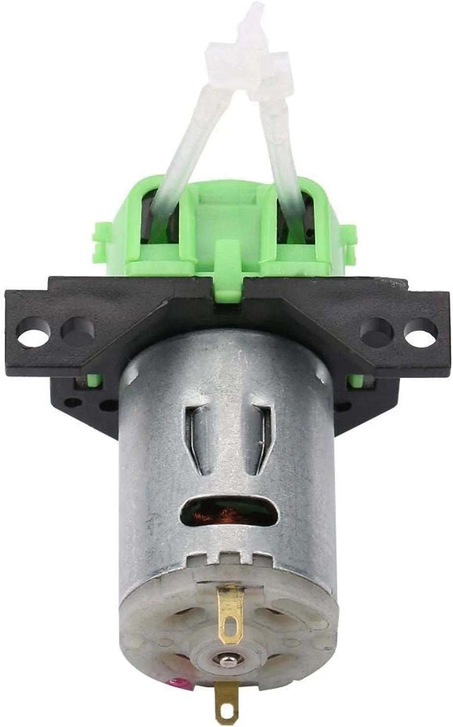 پمپ دوزینگ 12V/24V DC، پمپ پریستالتیک خود مکش با قابلیت تنظیم جهت جریان به همراه کانکتور برای آکواریوم، آزمایشگاه و آنالیز مواد شیمیایی