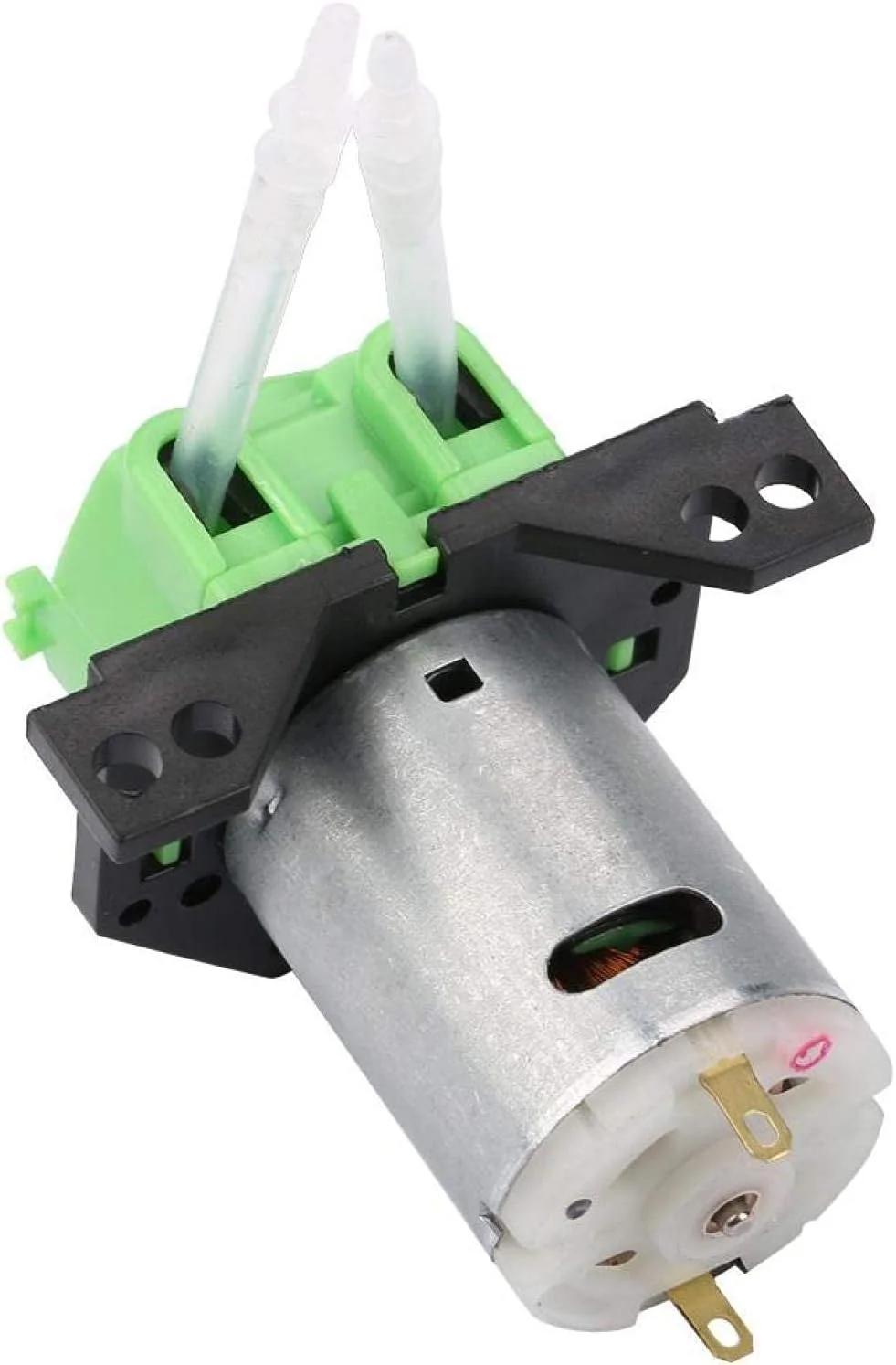 پمپ دوزینگ 12V/24V DC، پمپ پریستالتیک خود مکش با قابلیت تنظیم جهت جریان به همراه کانکتور برای آکواریوم، آزمایشگاه و آنالیز مواد شیمیایی