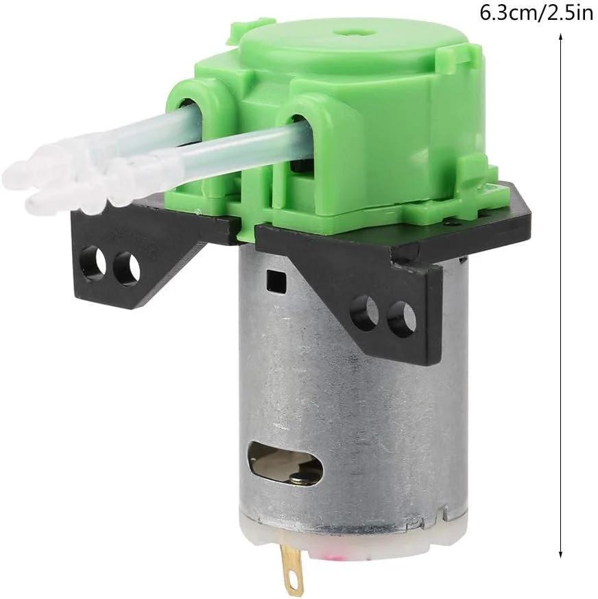 پمپ دوزینگ 12V/24V DC، پمپ پریستالتیک خود مکش با قابلیت تنظیم جهت جریان به همراه کانکتور برای آکواریوم، آزمایشگاه و آنالیز مواد شیمیایی