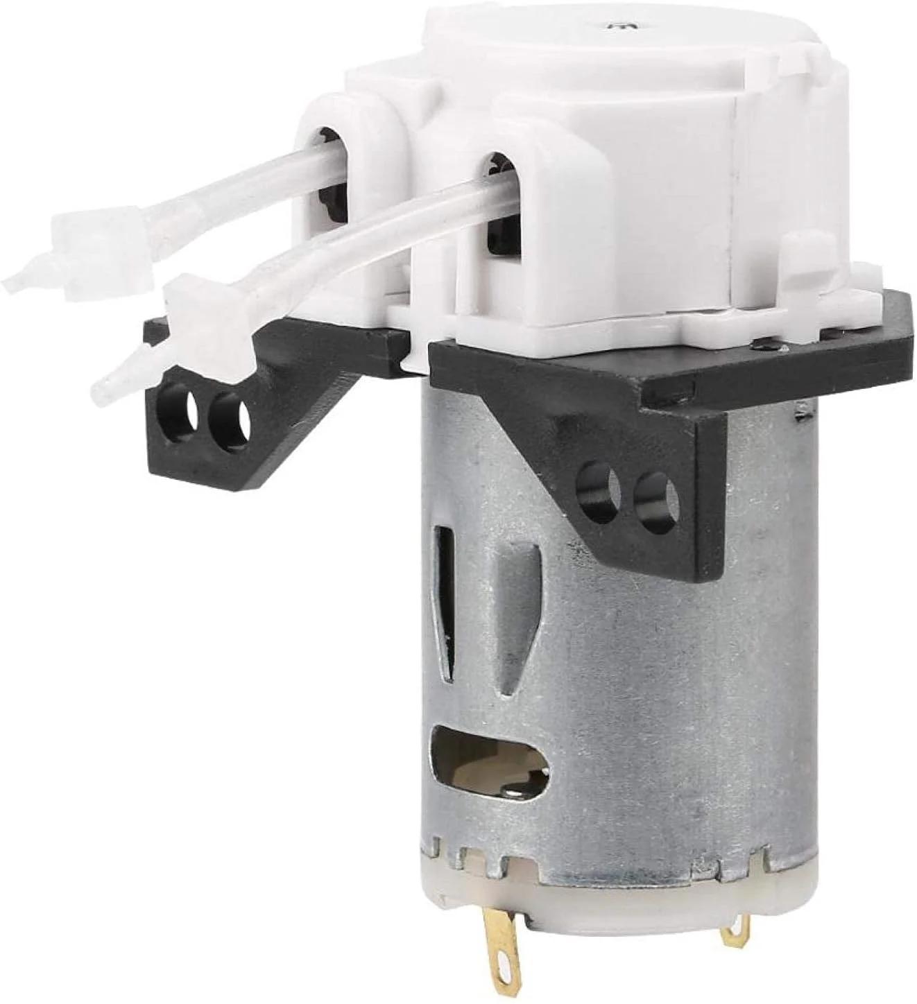 پمپ دوزینگ 12V/24V DC، پمپ پریستالتیک خود مکش با قابلیت تنظیم جهت جریان به همراه کانکتور برای آکواریوم، آزمایشگاه و آنالیز مواد شیمیایی