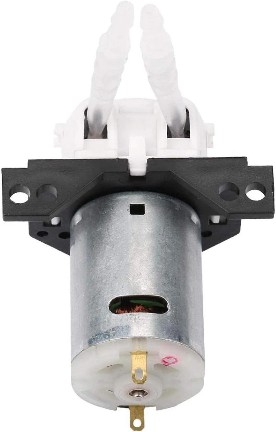 پمپ دوزینگ DC 12V/24V خود مکش با سر پمپ پریستالتیک، قابلیت تنظیم جهت جریان به همراه کانکتور برای آکواریوم، آزمایشگاه و آنالیز مواد شیمیایی