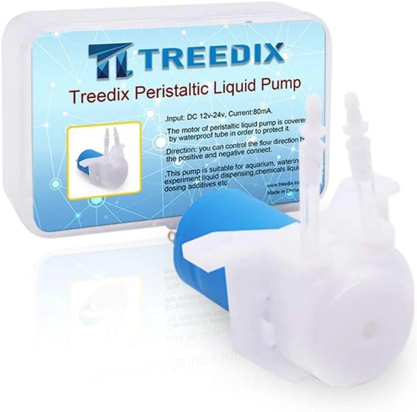 پمپ پریستالتیک Treedix، پمپ مینی پریستالتیک DC 12V آزمایشگاهی مهندسی زیستی بیوشیمیایی، پمپ دوزینگ پریستالتیک برای آردوینو DIY آکواریوم، آزمایش های الکترونیکی، آبیاری