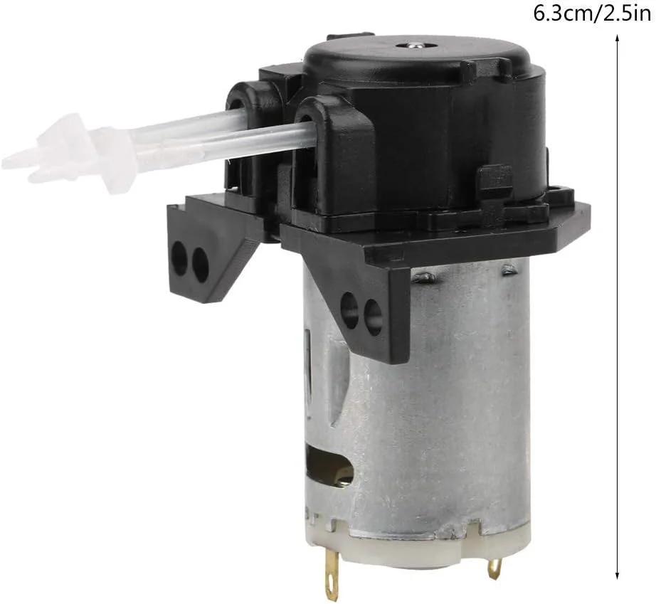 پمپ دوزینگ 12V/24V DC، پمپ پریستالتیک خود مکش با قابلیت تنظیم جهت جریان به همراه کانکتور برای آکواریوم، آزمایشگاه و آنالیز مواد شیمیایی