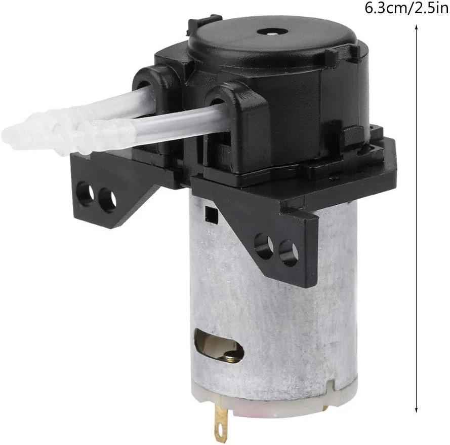 پمپ دوزینگ 12V/24V DC، پمپ پریستالتیک خود مکش با قابلیت تنظیم جهت جریان به همراه کانکتور، مناسب برای آکواریوم، آزمایشگاه و تجزیه و تحلیل مواد شیمیایی