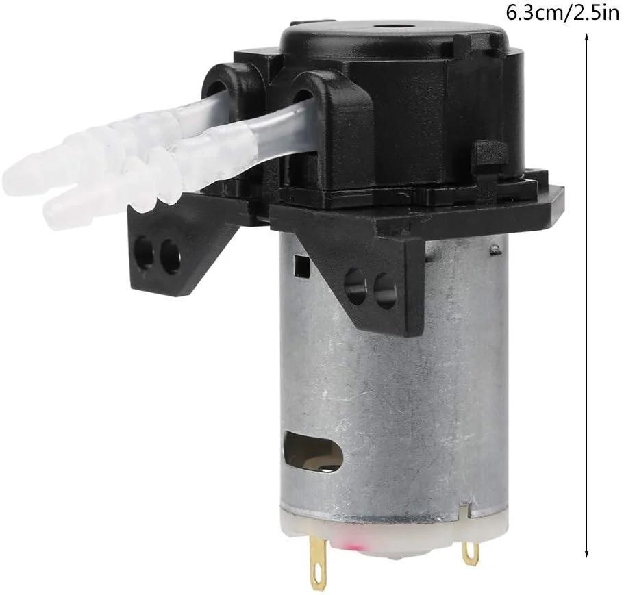 پمپ دوزینگ 12V/24V DC، پمپ پریستالتیک خود مکش با قابلیت تنظیم جهت جریان به همراه کانکتور برای آکواریوم، آزمایشگاه و آنالیز شیمیایی
