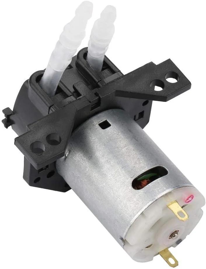 پمپ پریستالتیک DC12V/24V، پمپ دوزینگ، هد لوله پریستالتیک DIY برای آزمایشگاه آکواریوم، تجزیه و تحلیل شیمیایی (مشکی 12 ولت 3 * 5)