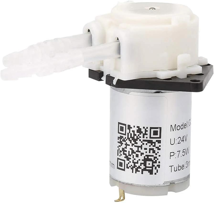 پمپ دوزینگ DC 24V، سر دوزینگ پریستالتیک با کانکتور برای آنالیز شیمیایی آکواریوم و آزمایشگاه