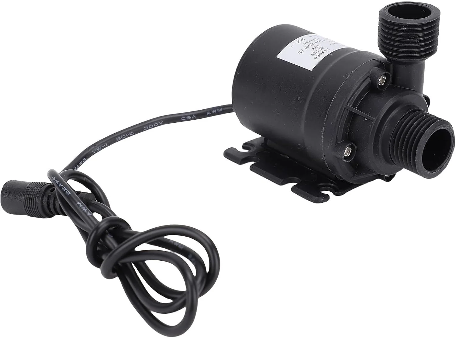 پمپ بی صدای 12 ولت DC کرایفوکت، رزوه 1/2 اینچ حداکثر 800 لیتر 5 متر ضد آب IP68 پمپ غواصی کوچک 19 واتی ایمن و پایدار با کابل 70 سانتی متری برای آکواریوم حیوانات خانگی - تانک ماهی